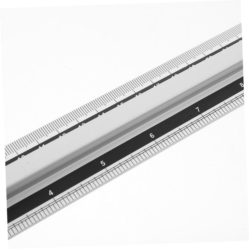 Operitacx Aluminium Ruler, Office Geometry Ruler, Drawing Ruler, Straight Ruler,