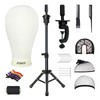 Wig Stand with Head, 22 Inch Canvas Wig Head with