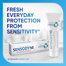 Sensodyne Complete Protection Sensitivity Toothpaste for Sensitive Teeth, Extra Fresh, 3.4 ounces (Pack of 2)
