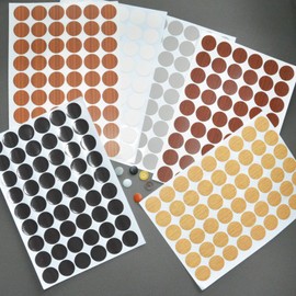 300 pieces in 6 cover caps for screws, with 6 screw cap stickers, screw cover, plastic screw cover, for walls, furniture, cupboards, etc.