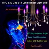 TITO 2 Pack E12 B11 Filament Candle Black Light Bulbs