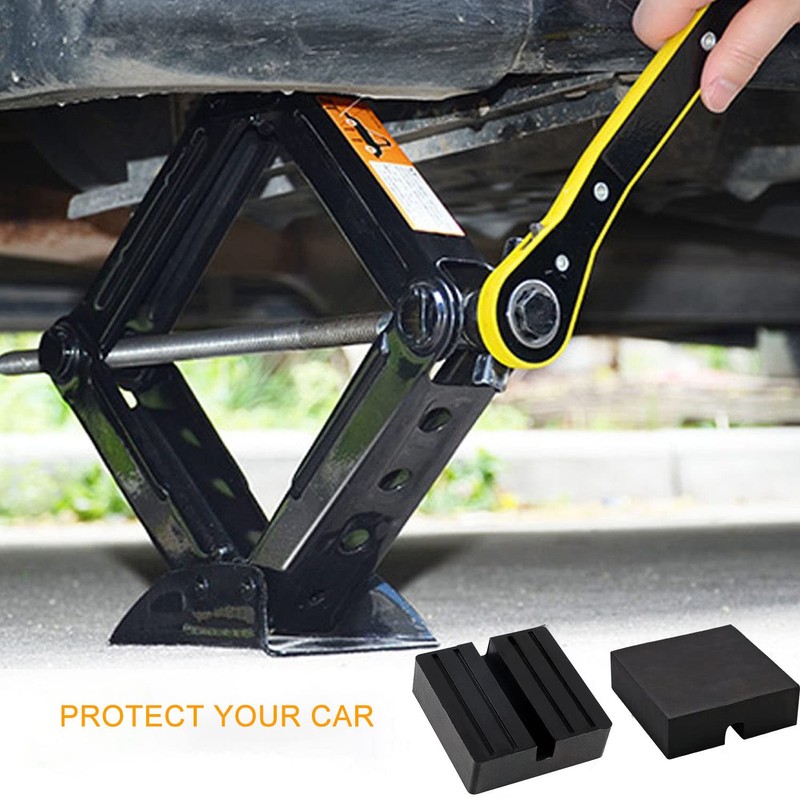 EXLECO 2 Pcs Car Jack Pad Rubber (75x75x25mm) Universal Rubber