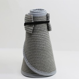 QUINTRA Sun Visor Hats for Women Wide Brim Roll Up Ponytail Summer Beach Hat UPF Packable Foldable Travel Summer Hat, gray, One Size