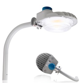 RuggedGrade 60W - Vontair Series - LED Barn Style Light with Arm Mount + Photocell - 9,000 Lumens - Color Selectable 3000K/4000K/5000K - Gray Housing - Outdoor Light - DLC 5.1 Premium