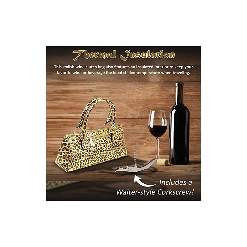 PRIMEWARE Cheetah Wine Clutch