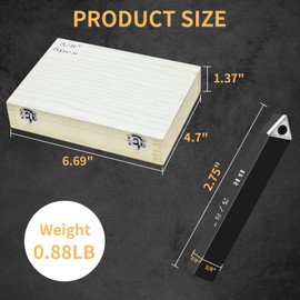 SENDUO 3/8" Indexable Carbide Turning Inserts Holder Set for Machining Lathes, 5 Pcs Set Metal Lathe Tools Inserts Bits with Carbide Inserts TCMT110204.