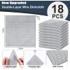 18 Pcs New Upgrade Steel Wire Dishcloth,Doub<wbr/>le-Layer Multipurpose Wire rag