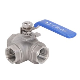 3 Way Ball Valve L Type 304 Stainless Steel Ball Valve 3/4" DN20 Inner Ball Valve