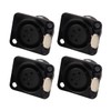 Enwye 4 XLR 4 Pin Female Panel Mount Sockets Suitable