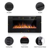 Joy Pebble 36 inch Electric Fireplace Inserts, in-Wall Recessed and