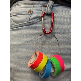 PEAK ADHESIVE TAPE & SUPPLIES FastGaff, 5 Color Gaffers Tape Spike Pack for On The Go Use, 0.5in. x 6ft