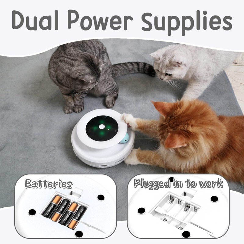 ORSDA 2in1 Interactive Toys for Indoor Cats, Timer Auto On/Off,