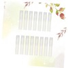 WOONEKY 15Pcs Refillable Lip Balm Tubes White Plastic Cosmetic Containers