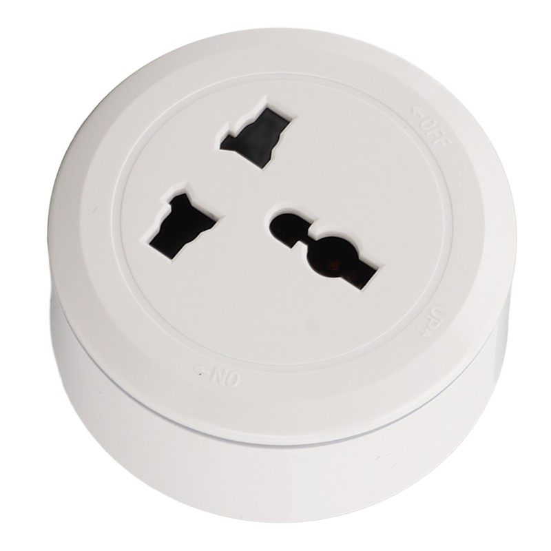13A Power Track Socket Multifunctional White Round Surface Mounted Movable
