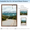11x16 Picture Frame Deep Brown for Wall Hanging, Wood 11