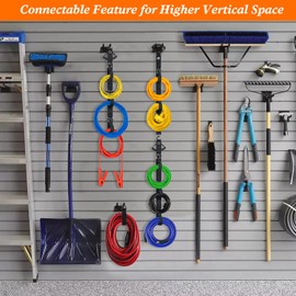 Extension Cord Organizer Storage System,Heavy Duty Extension Cord Management with Multiple Cord Holders for Vertical Space,Flexible DIY Garage Garden Storage Organizer for Cable,Hose,Rope