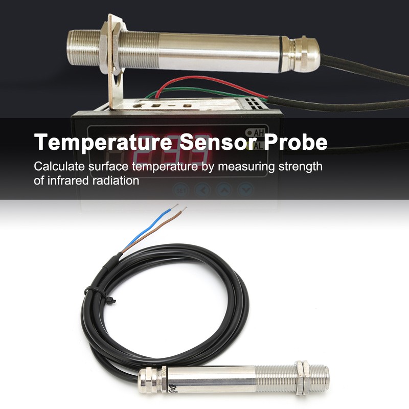 Temperature Sensor Probe Online Fixed Infrared Thermometer 1.5meter Cable 24VDC