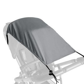 Bighan Universal Awning for Prams, Sun Protection with UV, Flexible Adjustable Sun Canopy for Baby Tub, Waterproof Awnings - Dark Grey