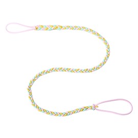 YOcity Hair Ties Tangle Free Braided Hair Ties for Long Thick Curly Hair Elastic Spiral Hair Ties for Women Swimming Sports(Yellow+Pink+Light Green)