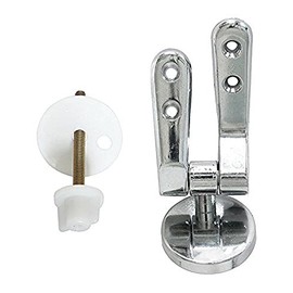 idroblok 03035001 Pair Hinges for Toilet Seats, 8 Stainless Steel Screws, Chrome