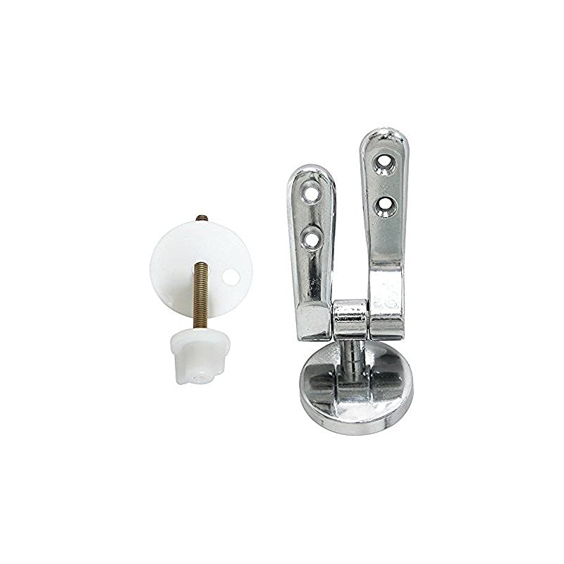 idroblok 03035001 Pair Hinges for Toilet Seats, 8 Stainless Steel