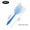 XMNIVATE 6-Piece Dart Shaft, Winged Dart Shaft, Blue Transparent Dart