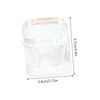 Housoutil Delicate Round Corner Crystal Nail Dish Cup Acrylic Nails