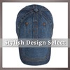 One Limitation CP416 Denim Patch, Simple, Cap, Brim, Casual, Men's,