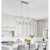 Munbea 6-Light Nickel Island Light, No Installation Required, Foldable Square