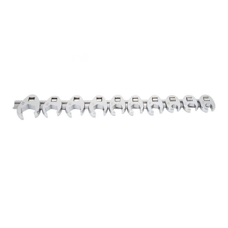 10pcs Crows Foot Wrench Set 10mm to 22mm Sizes Metric