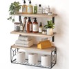 Amada Bathroom Shelves Over Toilet with Storage Basket, Floating Shelves