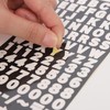 Numbers Alphabet Stickers, Small, Waterproof, Made in Japan, 0.4 inches