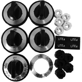 Universal Gas Burner Range Knob Kit for Whirlpool GE Frigidaire Kenmore