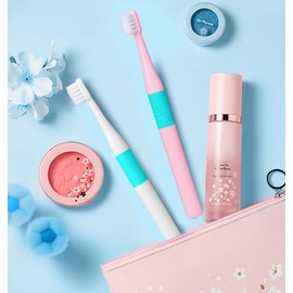 Disposable Electric Toothbrush for Adults Deep Clean Sonic Electric Toothbrush Set with Separate Travel Case, 100 days of use, Suitable for Daily Oral Care, Essentials for Business Travel and Vacation