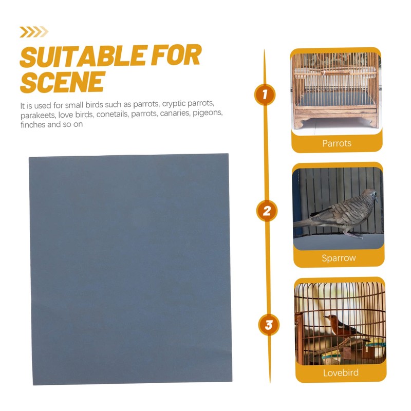 SUPVOX 10 Pack Parrot Cage Sand Sheets Birdcage Liner Abrasive