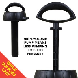 2-Gallon Heavy-Duty Compression Sprayer for Professional Use, 3 Spray Nozzles, Chrome Steel Wand and Cushioned Grip, Pressure Relief Valve, for Spraying Plants, Lawns, Weeds & Pests