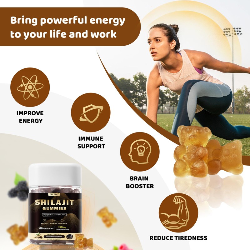 esverco Shilajit Gummies Supplements, Shilajit Gummies, Lab Test, Trace Minerals,