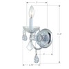 Imperial 1 Light Clear Italian Crystal Polished Chrome Sconce