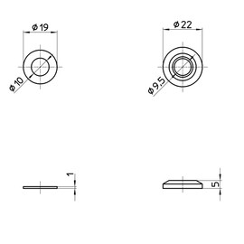 三栄 Faucet [Sanei] faucet parts Faucet Top Washer [pp42 a – 1S – 13] [Faucet Sun Stingray]