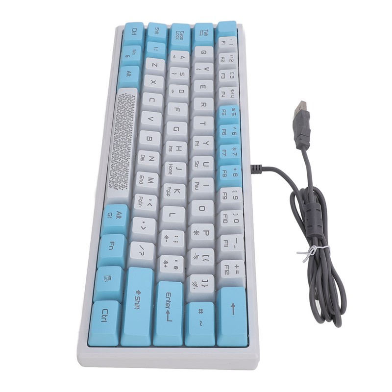 Wired RGB Keyboard Sensitive Operation Quick Response 62 Key White
