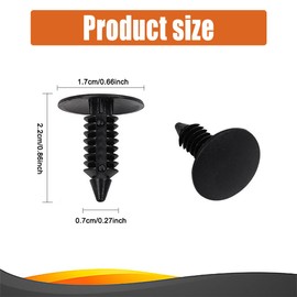 PACLVIO 50PCS Auto Fender Bumper Guard Fender Fastener Rivet Clips, Nylon Bumper Fastener Rivet Clips, 7mm Hole Retainer Auto Body Clips, Universal Car Clip Rivet Retainer for GM, Ford & Chrysler