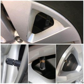 20 Pack Tire Valve Stem Caps Tire Valve Cap for Trucks Tire Air Covers Caps for Bike Universal Stem Cover for Car Wheel Air Valve Caps for Motorcycles Bicycle Cars Suvs Tyre Valve Dust Caps (Black)