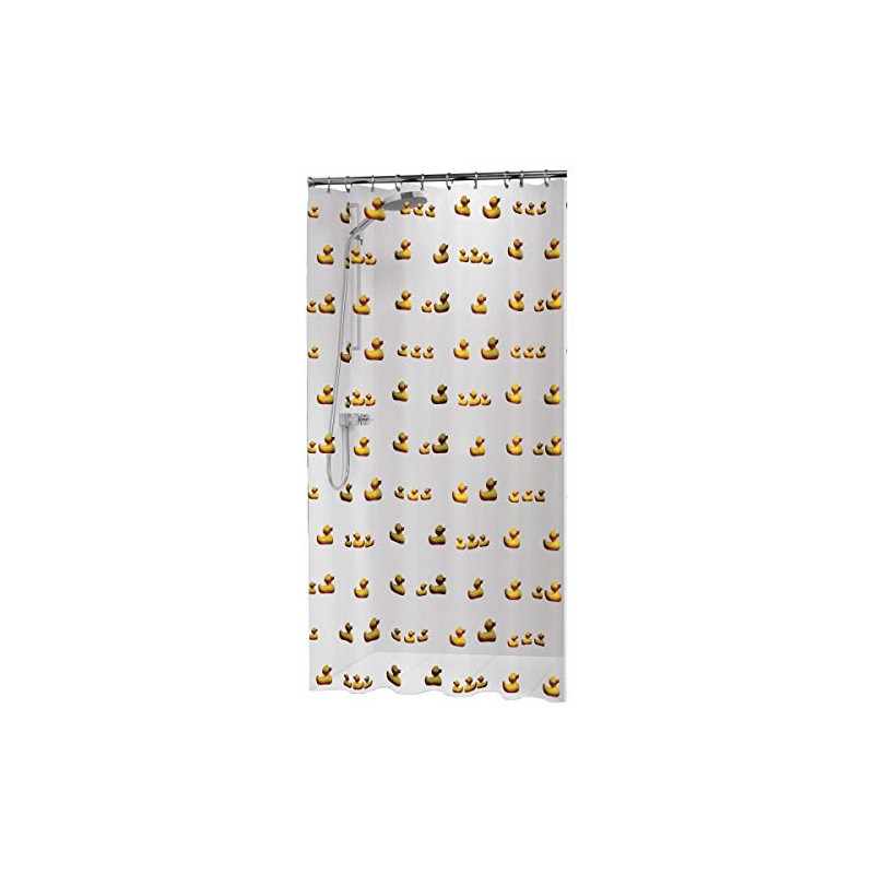 Sealskin Duckling Shower Curtain, PEVA, Yellow, 180 x 200 cm