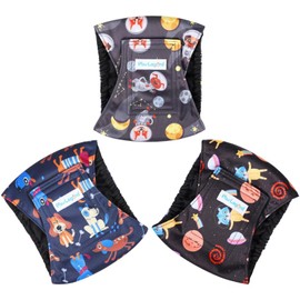 Paw Legend Washable Dogs Diapers Male Dog Belly Bands for Male Dogs Diapers Reusable Puppy & Doggie Diapers Male (3 Pack, Medium)