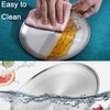 ORFCP 4 Stainless Steel Round Tableware, Stainless Steel Plate Camping,