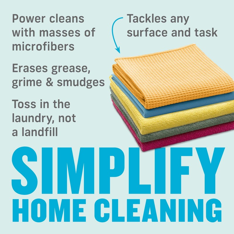 E-Cloth 5 Cloth Starter Pack, Assorted Colours, Eco Packaging