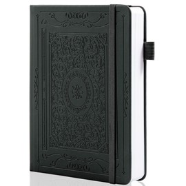 TIEFOSSI Bullet Dotted Journal Notebook, 160gsm Numbered Thick Paper, A5 Hardcover Dotted Grid Diary for Women Men Work Writing, Bullet Journaling, Drawing