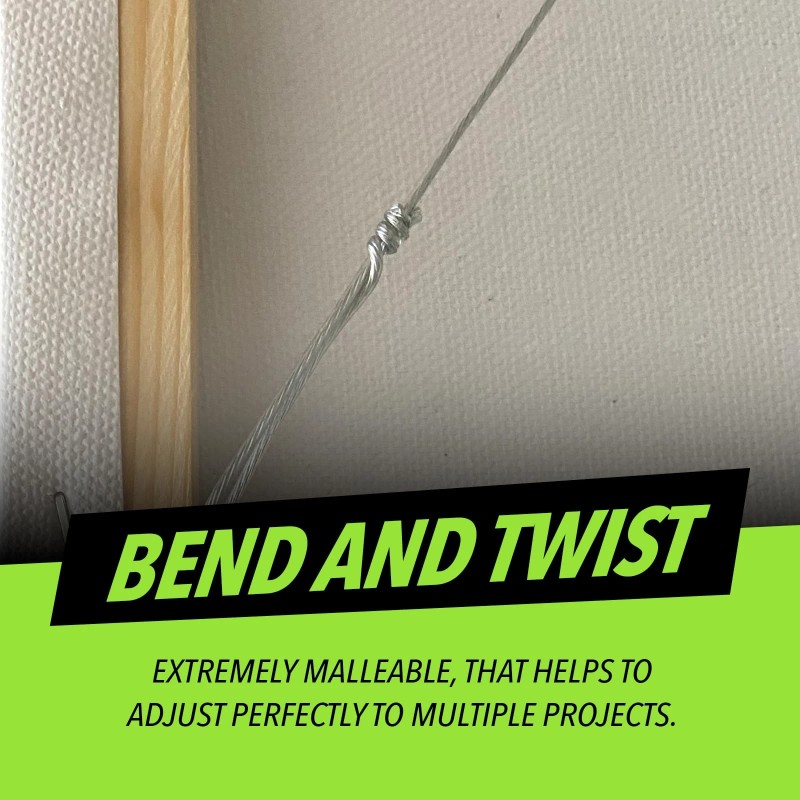 Hangdone Coated Picture Hanging Wire #4 30Lbs 100-Feet, Flexible Steel