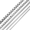 DonDon Men's Curb Chain Necklace Silver Stainless Steel Length 56