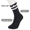 Ultrafun 5 Pairs Striped Crew Socks Cotton Cushioned Athletic Sports